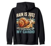 Snail Rain Is Just My Cardio Running Humor Zip Hoodie
