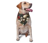 Snail Red And White Flowers Printed Graphic Pet Triangle Scarf For Dogs & Cats, Adjustable Cute Pet Bandana For & Photo Shoots