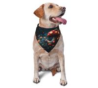 Snail Red Mushroom Printed Graphic Pet Triangle Scarf For Dogs & Cats, Adjustable Cute Pet Bandana For & Photo Shoots