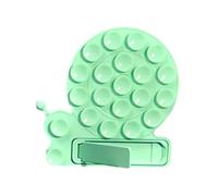 Snail Shape Silicone Suction Cup Phone Holders, Silicon Adhesive Phone Stand Sticky Foldable Silicone Stand for Driving Fitness Cooking Shower Green