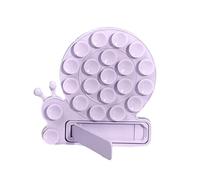 Snail Shape Silicone Suction Cup Phone Holders, Silicon Adhesive Phone Stand Sticky Foldable Silicone Stand for Driving Fitness Cooking Shower Purple