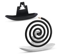 Snail Shaped Mosquito Spiral Holder, Pack of 2 Iron Mosquito Spiral Holder, Mosquito Coil Holder with Incense Sticks Box for Indoor Outdoor Use, Portable Incense Spiral Holder Against Mosquitoes