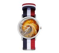 Snail Shell Sport Watch for Men Women Nylon Strap Wrist Watch Analog Quartz Watch