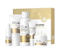 Snail Skincare Set for Women, 5 In 1 Travel Size Skin Care Set with Cleanser, Toner, Serum, Eye Cream, Face Cream, Smooth Fine Line, Moisturizing Facial Care Kit Valentines Day Gifts for Her