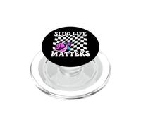 Snail Slug Retro Humorous Graphic Slug Life Matters PopSockets PopGrip for MagSafe