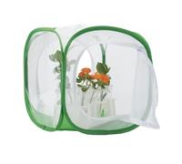 Snail Tank Two Doors Butterfly Habitat Insect Mesh Cage Pop-up Mantis Enclosure(Grün,40x40x60cm)