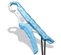 SNAIL TRAIL 7.5''/9'' Floating Fish Gripper, Fishing Grabber, Catfish Mouth Pliers, Caught Bass Holder, Digital Scale Hook Clamp, Saltwater Lip Grip Tool with Lanyard, Gifts for Men, Blue-White