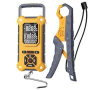 SNAIL TRAIL 8 Storage Bins 50 lbs Digital Fish Weighing Scale & 7.5'' Lip Gripper, Bass Fishing Tournament Culling, Hand Held Travel Items, Electronic Hanging Weight Machine for Luggage, Suitcase, Bag