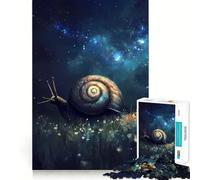 Snail Under The Starry Night Sky 1000 Piece Jigsaw Puzzles for Teenagers Jigsaw Enhance Memory Cozy Relax Firm Cut Festive Gift (38x52cm)