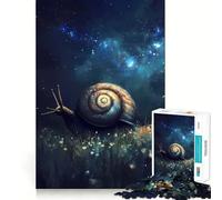 Snail Under The Starry Night Sky 1000 Pieces Jigsaws Adults Puzzles Brain Workout Toy Soft Relax Image Assembly Lovely Present (38x26cm)
