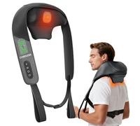 Snailax 4D Cordless Shiatsu Neck Massager, Deep-Kneading Shoulder & Back Massage with Graphene Heat, Rechargeable for Home & Office, Gift for Mom/Dad
