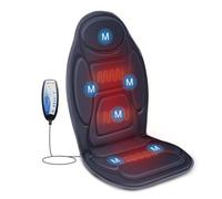 Snailax Back Massage with Heat, Vibration Massage Chair with Heat for Home Office Use, 6 Vibration Massage Nodes & 2 Heat Levels, Grey