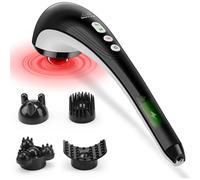 SNAILAX Cordless Handheld Deep Tissue Massager with Heating - Rechargeable Portable Wireless Electric Percussion Full Body Deep Tissue Massager for Mu
