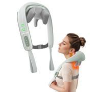 Snailax Cordless Neck Massager with Heat, 3D Shiatsu Shoulder Massager for Pain Relief, Gifts for Mom Dad,Lightweight Portable Pillow Massagers for Neck,Back,Leg (Green)