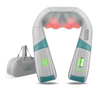 Snailax Cordless Neck Massager with Heat,Rechargeable Shiatsu Back Massage | Shoulder Massager for Pain Relief Deep Tissue,Massage Pillow with Portable Carry Bag,Christimas Birthday Gifts for Women Men