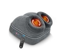 Snailax Foot Massager with Heat, Deep Shiatsu Foot Warmer with Remote Control, Electric Foot Machine with 2 Temperature Settings, Detachable Washbale Cover, Home Office Use, Gifts for Men Women, Grey