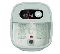 Snailax Foot Spa Massager with Adjustable Heat, Infrared, Bubble, Foldable Foot Bath with 8 Soothing Shiatsu Massage Rollers, Grinding Stones, Smart Timer&Keep Warm Function(Green)