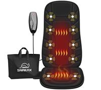 Snailax Heated Back Massager, 10-Motor Massage Unit for Home Office, 5 Modes 3 Intensities, Dual Heat Settings with Auto Timer, Present for Family