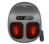 Snailax Heated Foot Massager - Shiatsu Deep-Kneading & Compression, Remote, 3 Heat Levels, Quiet Mode, Up to 14" - Gift for Women & Men