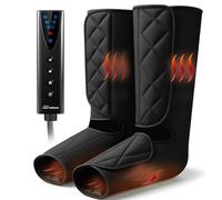 Snailax Heated Leg Compression Massager for Calf and Foot Circulation, 3 Massage Modes with 3 Intensity Levels, Portable Air Compression Boots with LED Controller, Ideal Present for Mother, Wife
