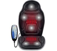 Snailax Massage Seat Cushion Back Massager with Heat 6 Vibration Massage Nodes 2 Heat Levels Massage Chair Pad for Home Of