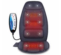 Snailax Massager seat with Heat, Back Massager Features 10 Vibration Motors and a Heating Function for deep Tissue Relief. Perfect for Home or Office use, Gifts for Women,Men