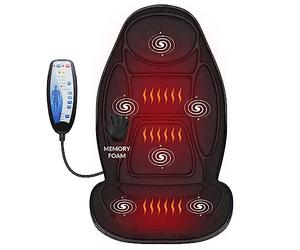 Snailax Memory Foam Massage Seat Cover for Back and Neck, Massage Cushion with Heat and Vibration Function, Seat Massager Home Office, Gifts for Men Women