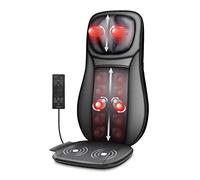 Snailax shiatsu Neck & Back Massager with Heat, Full Back Kneading Shiatsu or Rolling Massage, Massage Chair pad with Height Adjustment, Back Massager for Neck and Shoulder, Gifts for Women,Men