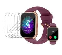 Snailcanfly 5pcs Clear Hydrogel Film Screen Protector Compatible With RUIMEN D1 1.85" Smart Watch Flexible HD TPU Protective Film Ultra-thin Self-Healing Anti scratch Explosion-proof