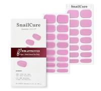 SnailCure Semi Cured Gel Nail Strips, Real Gel Polish Wraps for Long-Lasting Shine, Easy Stick On Nails Kit, Vegan, PETA-Approved, Chip-Resistant, UV/LED Lamp Needed, 30 Pcs, 14+ Days Wear, Bonbon