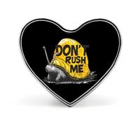 Snails Don't Rushed Me Heart Shaped Enamel Brooch Pin Button Badges Decoration Hat Clothing Bag Accessories Gift Crafts