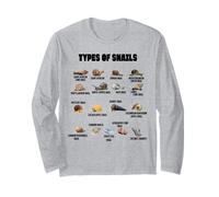 Snails of The World Snail Types Slugs Animal Snail Lover Long Sleeve T-Shirt
