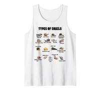 Snails of The World Snail Types Slugs Animal Snail Lover Tank Top
