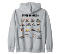 Snails of the World Snail Types Slugs Animal Snail Lover Zip Hoodie