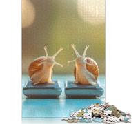 Snails on Scales Puzzle Difficult Hard 100 Percent Recycled Cardboard Jigsaw Puzzle for Women Men 500pcs (52x38cm)