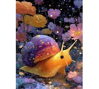 Snails Paint by Numbers for Adults Paint by Numbers for Children Flowers DIY Canvas Oil Painting Kit Kids with Acrylic Pigment Drawing Paintwork Halloween Decorations 70 x 90 cm (Without Frame) S-236