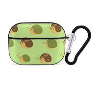 Snails Pattern Compatible with Airpods Pro Case Cover Hard Cases with Durable Hanging Buckle Charging Visible LED