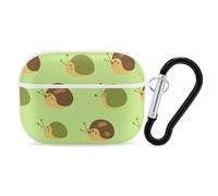 Snails Pattern Compatible with Airpods Pro Case Cover Hard Cases with Durable Hanging Buckle Charging Visible LED