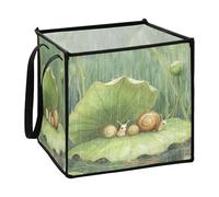 Snails Rain Green storage bin for garage medium storage bins 13x13x13 In