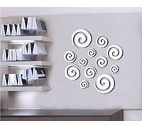 Snails Twisted Circles Mirror Sticker Decal Mural Wall Sticker Home Living Room Decor Removable Beautiful Decoration Baby Room