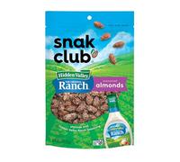 Snak Club Roasted Almonds with Hidden Valley Ranch Seasoning, Savoury Almond Snacks, Certified Gluten Free, Family Size, 200ml