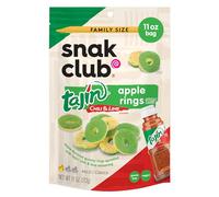 Snak Club Tajin Apple Rings, Sweet & Tasty Gummy Snacks, 5oz (142g) Resealable Bag