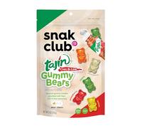 Snak Club Tajin Gummy Bears Assorted Fruit Sweets with Chilli and Lime Spices Mild Gluten Free Vegan Snacks 9oz Resealable Bag