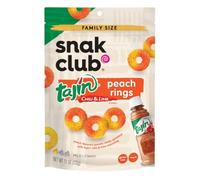 Snak Club Tajin Seasoning Peach Gummy Rings, 11oz (312g)