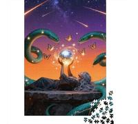 Snake 1000 Pc Thickened Paper Snake on Altar Puzzle Grown-Ups Relaxation Hobby Easy Store Engaging Teaser 38x26cm/1000pcs