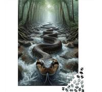Snake 1000 Piece Eco-Friendly Jigsaw Snake in Stream Puzzle Adult Hobbyists Portable Mind Decompression Entertainment 52x38cm/1000pcs