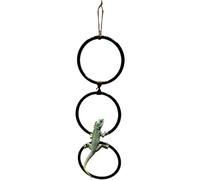 Snake Accessories for Aquarium - 11.4 x 42 cm Large Climbing Rings, Reptile Swing Toy, Hanging Habitat Decoration, Interactive Pet Playground, Enrichment Hanging Rings for Amphibian Animals