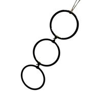 Snake Accessories, Reptile Terrarium Decor Hoop Chain Rings, 4.5x16.5 Inches Interactive Enrichment Amphibian Habitat, Pet Tank Play for Home, Terrarium, Black White