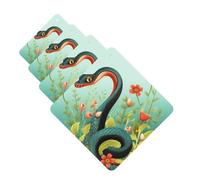 Snake And Flower Car Air Freshener Cards for Women Men 4 Pack Cute Car Accessories Long Lasting Scent Car Diffuser Hanging Auto Aromatherapy Tablets Car Fresheners Gifts