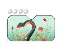 Snake and Flower Car Windshield Sun Shade Foldable Car Front Window Sunshade for Sun, Heat and UV Rays, Auto Sun Blocker Visor Protector for Cars, SUVs Medium